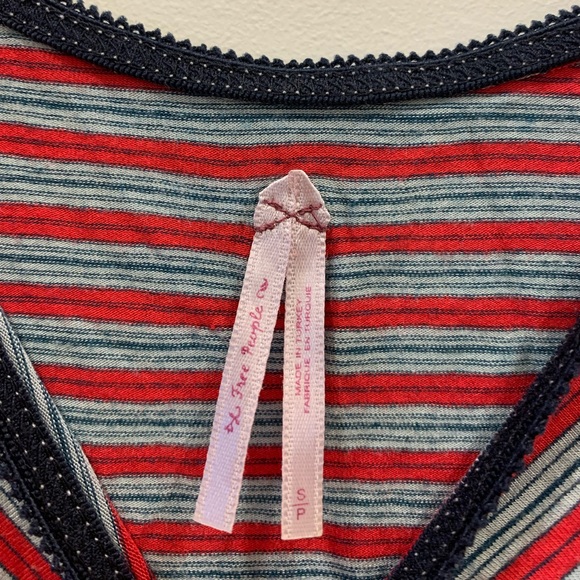 Grey and red striped Free People tank - Picture 4 of 7